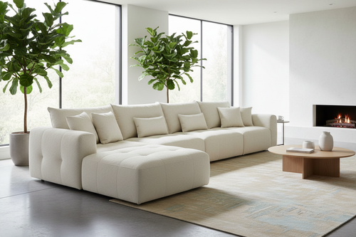 107" Modular Sectional Couches for Living Room, Comfy Boneless L Shaped Cloud Couch with Chaise Lounge