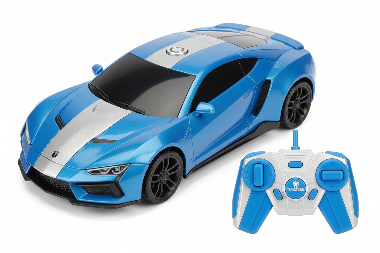 BLUEJAY Transform Rc Cars for Boys 4-7 8-12, 2.4Ghz 1:18 Scale Remote Control Car Transforming Robot, One-Button